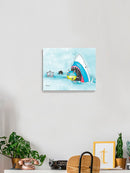 Shark Eating A Virus Wall Art -Taher Saoud Designs