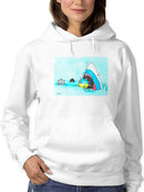 Shark Eating A Virus Hoodie or Sweatshirt -Taher Saoud Designs