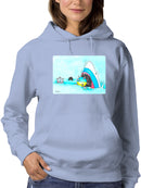 Shark Eating A Virus Hoodie or Sweatshirt -Taher Saoud Designs