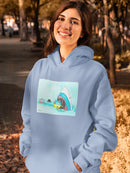 Shark Eating A Virus Hoodie or Sweatshirt -Taher Saoud Designs