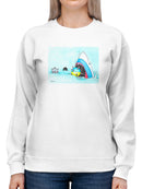 Shark Eating A Virus Hoodie or Sweatshirt -Taher Saoud Designs