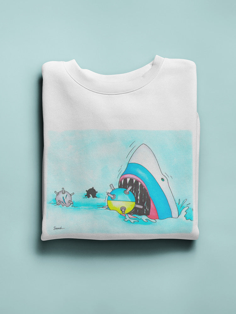Shark Eating A Virus Hoodie or Sweatshirt -Taher Saoud Designs