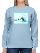 Shark Eating A Virus Hoodie or Sweatshirt -Taher Saoud Designs