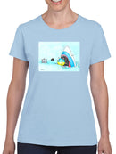 Shark Eating A Virus T-shirt -Taher Saoud Designs