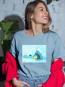 Shark Eating A Virus T-shirt -Taher Saoud Designs