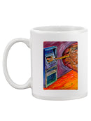 Reaching For The Atm Mug -Oguz Gurel Designs