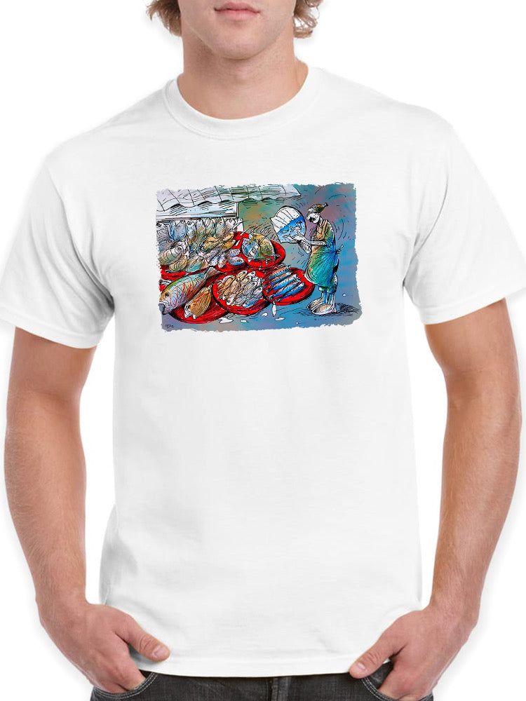 Storing Fish T-shirt -Oguz Gurel Designs