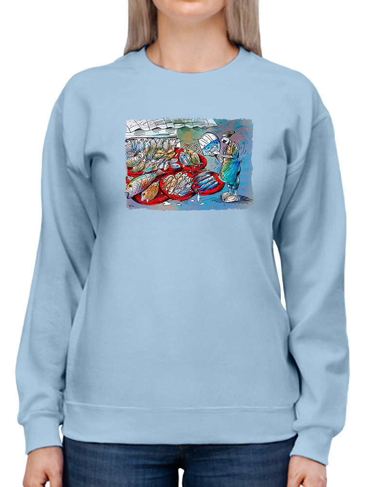 Storing Fish Hoodie or Sweatshirt -Oguz Gurel Designs