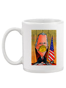 President With A Face Mask Mug -Oguz Gurel Designs