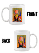 President With A Face Mask Mug -Oguz Gurel Designs