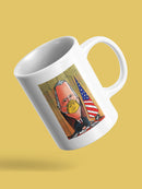 President With A Face Mask Mug -Oguz Gurel Designs