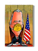 President With A Face Mask Wall Art -Oguz Gurel Designs