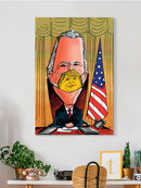 President With A Face Mask Wall Art -Oguz Gurel Designs