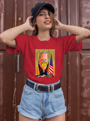 President With A Face Mask T-shirt -Oguz Gurel Designs