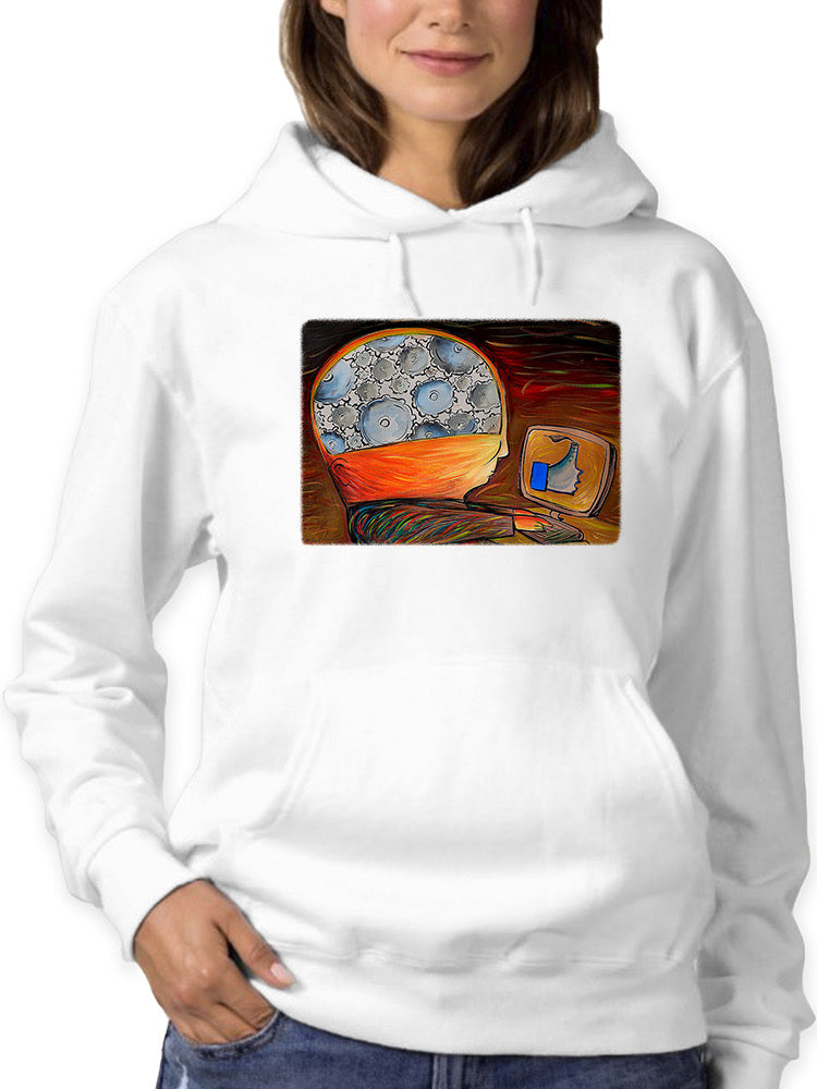 Social Media Brain Hoodie or Sweatshirt -Oguz Gurel Designs