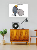 Orange Man With Elephant Wall Art -Dennis Goris Designs