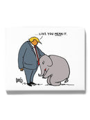 Orange Man With Elephant Wall Art -Dennis Goris Designs