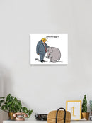 Orange Man With Elephant Wall Art -Dennis Goris Designs