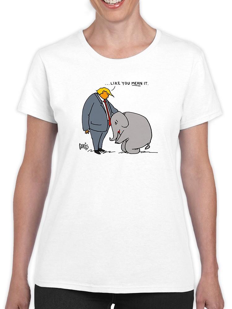 Orange Man With Elephant T-shirt -Dennis Goris Designs