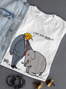 Orange Man With Elephant T-shirt -Dennis Goris Designs