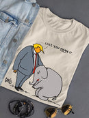 Orange Man With Elephant T-shirt -Dennis Goris Designs