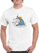 Orange Man Plunging Documents T-shirt -Dennis Goris Designs