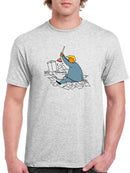 Orange Man Plunging Documents T-shirt -Dennis Goris Designs