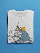Orange Man Plunging Documents T-shirt -Dennis Goris Designs