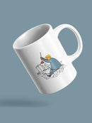 Orange Man Plunging Documents Mug -Dennis Goris Designs