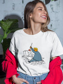 Orange Man Plunging Documents T-shirt -Dennis Goris Designs