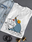 Orange Man Plunging Documents T-shirt -Dennis Goris Designs