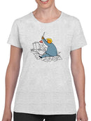 Orange Man Plunging Documents T-shirt -Dennis Goris Designs