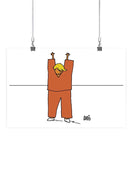 Orange Man Prisoner Wall Art -Dennis Goris Designs