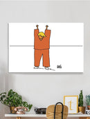 Orange Man Prisoner Wall Art -Dennis Goris Designs