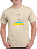 Broken Umbrella For Ukraine T-shirt -Dennis Goris Designs
