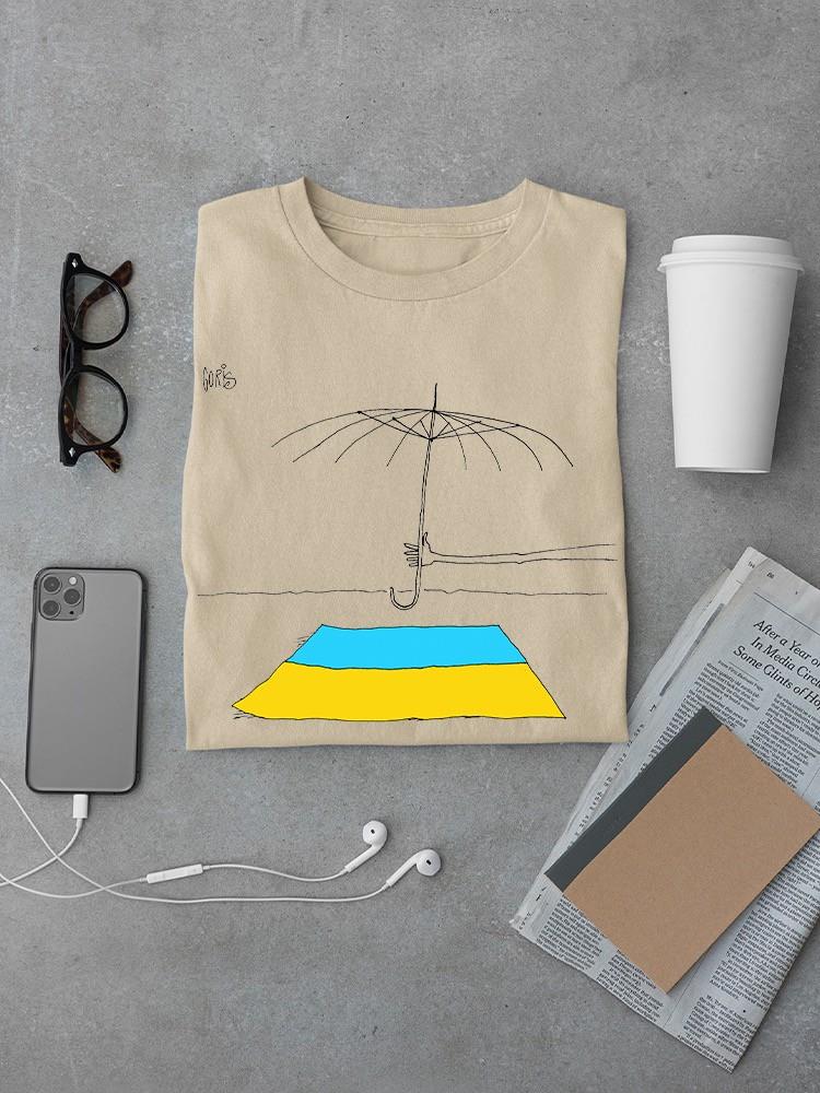 Broken Umbrella For Ukraine T-shirt -Dennis Goris Designs
