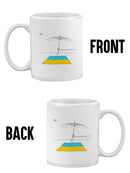 Broken Umbrella For Ukraine Mug -Dennis Goris Designs