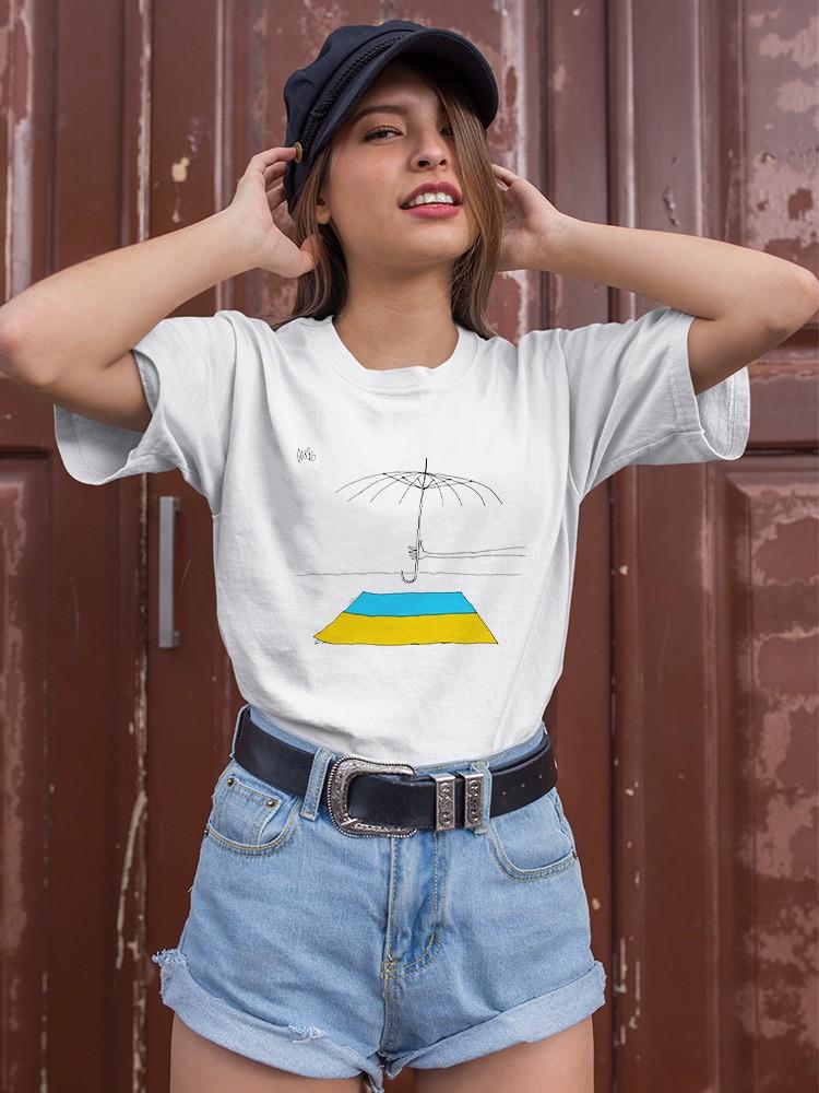 Broken Umbrella For Ukraine T-shirt -Dennis Goris Designs