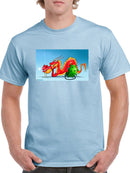 Dragon Chained To Virus T-shirt -Ahmad Rahma Designs